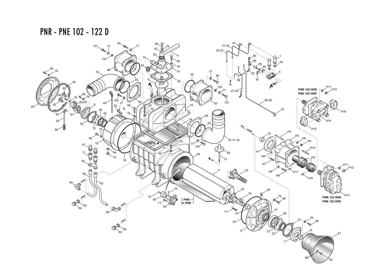 PTO Wellenstummel vorne PNE/R 102/122