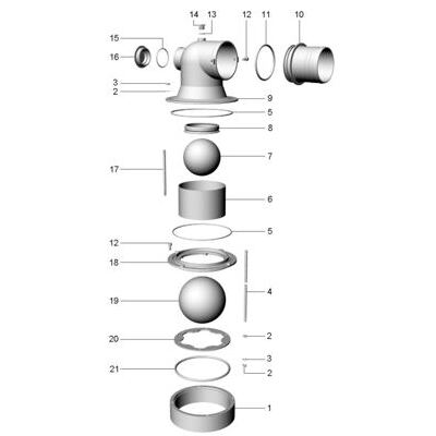 Mutter Edelstahl M8 niedrige Bauform