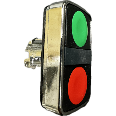 Bouton-poussoir double rouge / vert