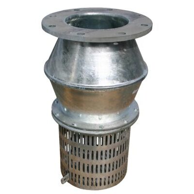 Corbeille d'aspiration avec flasque et vanne