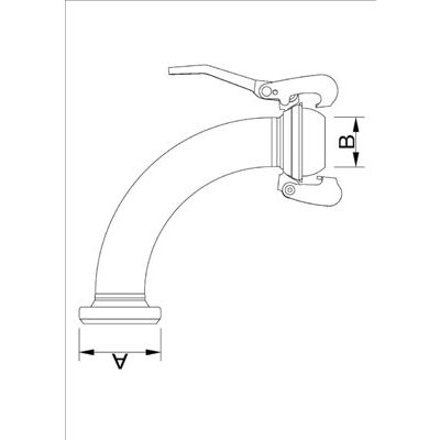 BAUER Bogen 90° NW 050