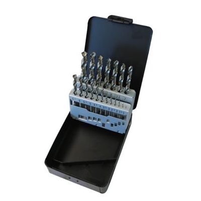 Spiralbohrer-Satz, HSS geschliffen, 19-teilig