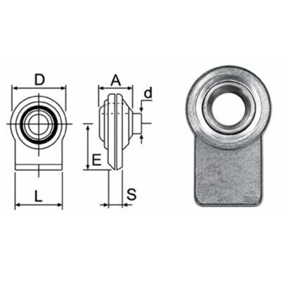 Anschweissauge Ø 22 mm UL Kat.