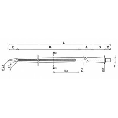 Grossballenzinken L = 810 mm