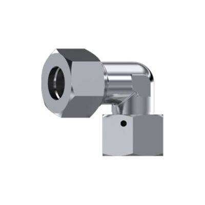 Raccord coudé réglable L, acier chromé