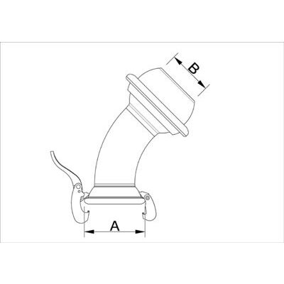 BAZZOLI Bogen 45° NW 150