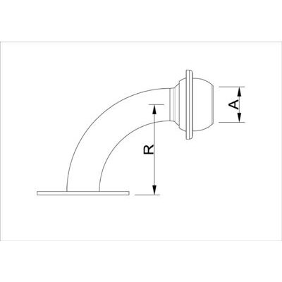 Flanschstutzen 90° Lochabstand 150