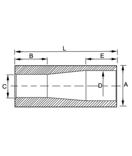 Hülse L.110 mm Ø 37 für Frontladerzinken