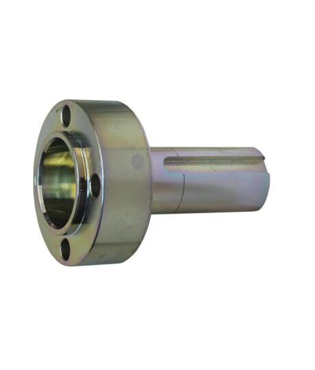 Embout d'arbre cylindrique avec rainure de clavette, à bride