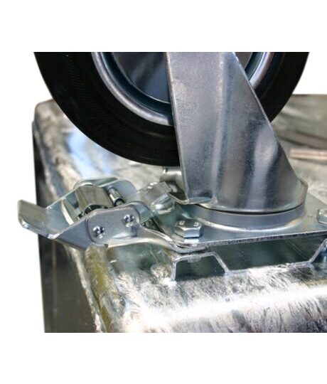 Feststeller zu Containerrollen