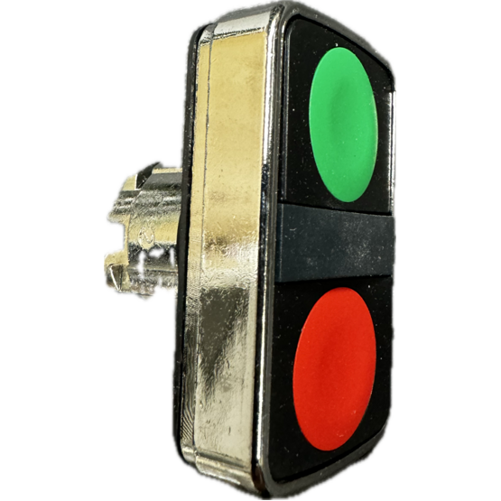 Bouton-poussoir double rouge / vert