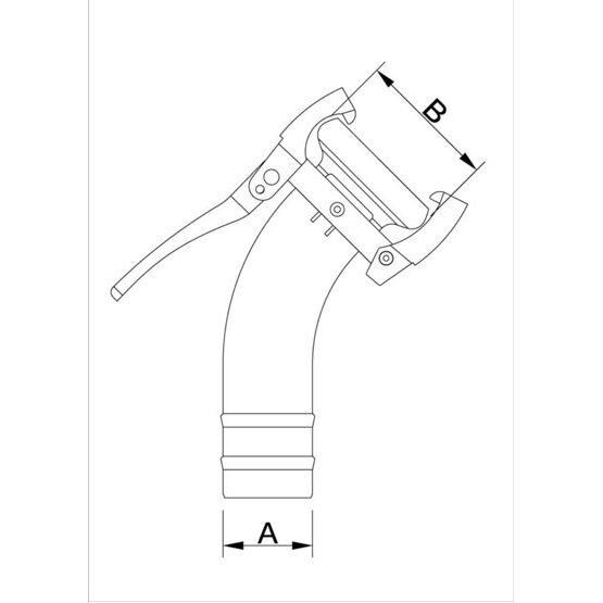 Spülstutzen 45° / Tülle NW 102