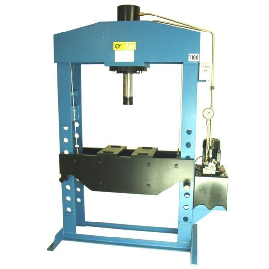 100 t Werkstattpresse mit V-Prismen