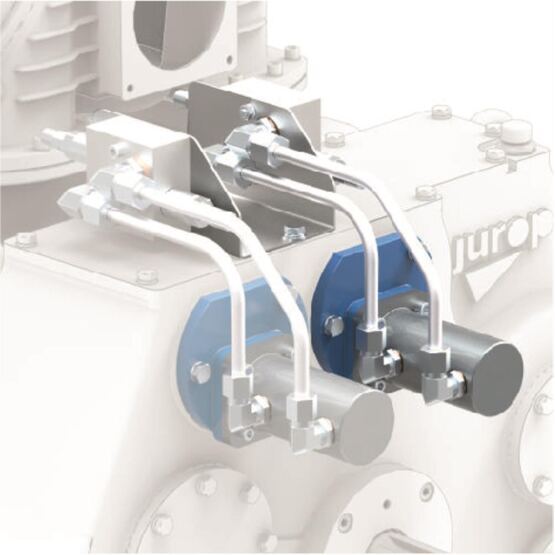2 hydraulische Schaltzylinder