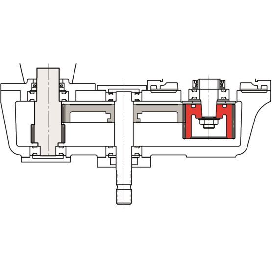 Roue d'engrenage large, pour compresseur à vide à fonctionnement continu