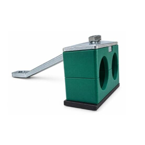 Support double pour raccords hydrauliques