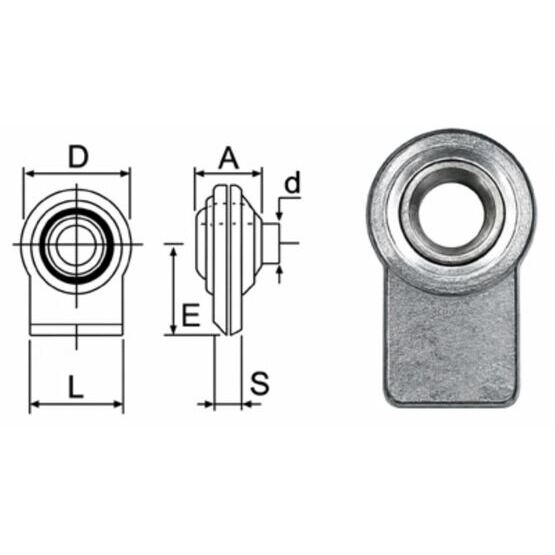 Anschweissauge Ø 22 mm UL Kat.