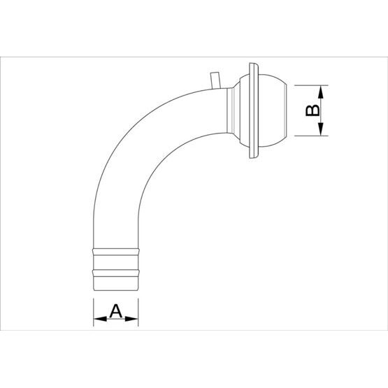 Bride de rinçage 90° partie mâle système ITAL