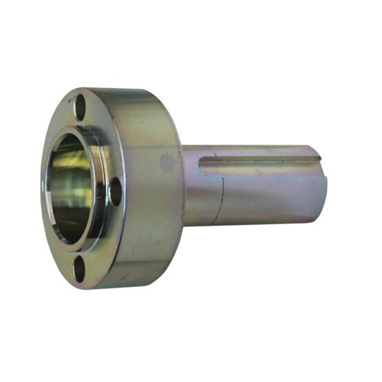 Embout d'arbre cylindrique avec rainure de clavette, à bride