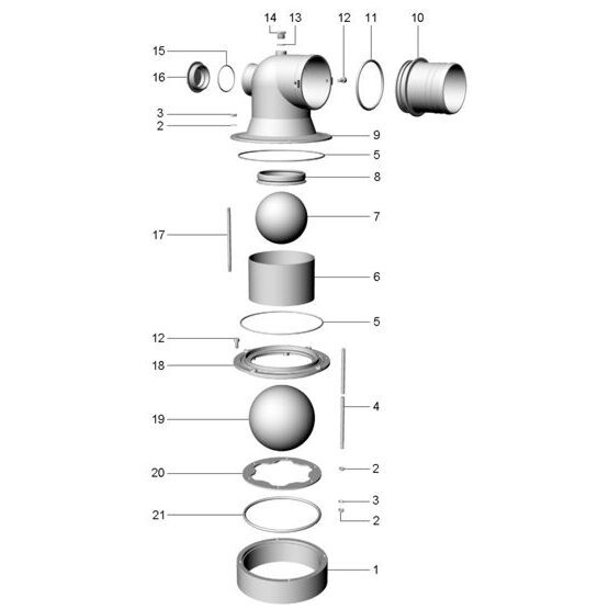 Schauglas Ø aussen x innen: 200 x 178 mm