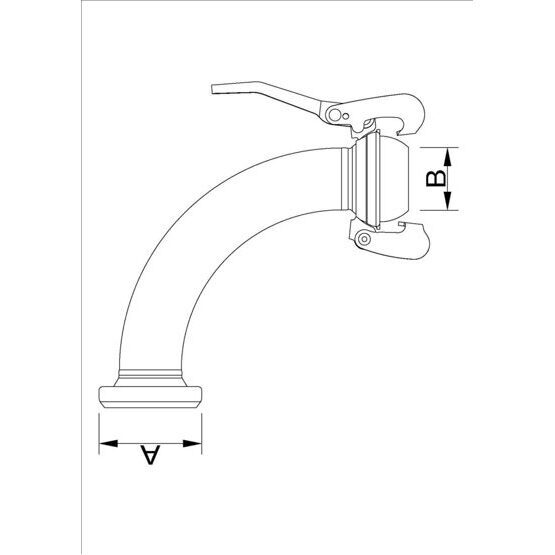 Coude 90° système BAUER