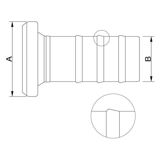 Schlauchtülle Standard NW 050