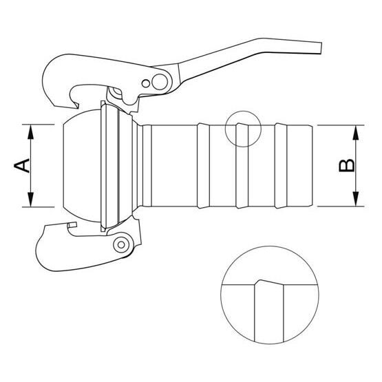 Schlauchtülle Standard NW 050